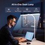YICAIZI Lampara de Escritorio de LED 24W con Control Remoto - 1500LM 80CM Flexo LED Escritorio con Pinza Luz Leer Puerto de