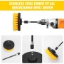 IGUGI Cepillo para Taladro Eléctrico,Kit Limpieza Coche,Juego de 36 Piezas Cepillo de Taladro,Cepillo Taladro Limpieza Kit