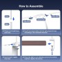 YICAIZI Lampara de Escritorio de LED 24W con Control Remoto - 1500LM 80CM Flexo LED Escritorio con Pinza Luz Leer Puerto de