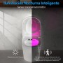 PZSUNLY Luz LED para Inodoro con Sensor de Movimiento de 8 colores, IP65 Impermeable y Recargable, Luz para Inodoro en el