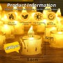 IGUGI 36 velas LED de té,elas LED Sin Llama,lámpara de vela a pilas,para bodas,fiestas,festivales y decoración del hogar