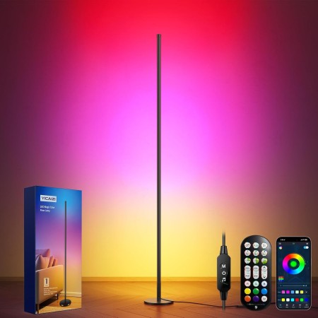 Lámpara de Pie LED Regulable RGB para sala de estar, 160 cm, con control por aplicación y mando a distancia, 16 millones de