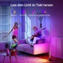 Lámpara de Pie LED Regulable RGB para sala de estar, 160 cm, con control por aplicación y mando a distancia, 16 millones de