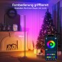 Lámpara de Pie LED Regulable RGB para sala de estar, 160 cm, con control por aplicación y mando a distancia, 16 millones de