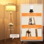 Lámpara de Pie Trípode LED Regulable Con Separadores de Almacenaje - 12W Lampara de Pie Madera con Mando & Bombilla E27, Luz