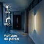 LED ATOMANT Aplique de Pared LED Blanco 41CM 7W, Exterior e Interior, Blanco Calido (3000K), Diseño Moderno y Resistente, Uso en