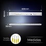 LED ATOMANT Aplique de Pared LED Blanco 41CM 7W, Exterior e Interior, Blanco Calido (3000K), Diseño Moderno y Resistente, Uso en