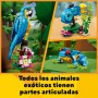 LEGO Creator 3 en 1 Loro Exótico, Pez o Rana, Figuras de Animales de Juguete para Construir, Regalo para Niños y Niñas de 7 Años
