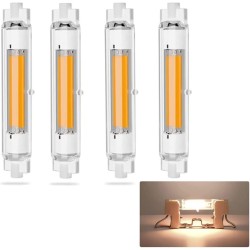 GFDYTG Bombilla R7S LED 118mm Regulables,LED R7S 118mm Blanco Cálido 3000K 30W COB Bombillas Equivalente 300W Lámpara