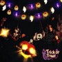 Kiuiom 6M 40LED Guirlandes Lumineuses Halloween,LED Halloween Guirnalda Luces con Colgante de Murciélago Fantasma de Calabaza
