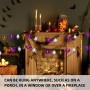 Kiuiom 6M 40LED Guirlandes Lumineuses Halloween,LED Halloween Guirnalda Luces con Colgante de Murciélago Fantasma de Calabaza