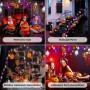 Kiuiom 6M 40LED Guirlandes Lumineuses Halloween,LED Halloween Guirnalda Luces con Colgante de Murciélago Fantasma de Calabaza