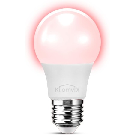 KILOMVIK® Luz Roja Nocturna Melatonina - Bombilla LED – E27 – 9W Bajo Consumo – Sin Luz Azul – Flicker Free – Ideal para Dormir,