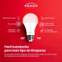 KILOMVIK® Luz Roja Nocturna Melatonina - Bombilla LED – E27 – 9W Bajo Consumo – Sin Luz Azul – Flicker Free – Ideal para Dormir,