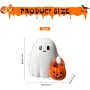 CHENBOOW Lámpara Fantasma,Decoración de Halloween,Linda Luz LED De Calabaza De Lector Fantasma,luz Nocturna Fantasma de