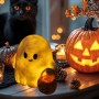 CHENBOOW Lámpara Fantasma,Decoración de Halloween,Linda Luz LED De Calabaza De Lector Fantasma,luz Nocturna Fantasma de