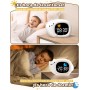YISSVIC Despertador Infantil Reloj Despertador Digital con Luz Brillo Ajustables 7 Colores de Luz 2 Grupos de Alarmas con