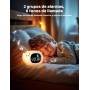 YISSVIC Despertador Infantil Reloj Despertador Digital con Luz Brillo Ajustables 7 Colores de Luz 2 Grupos de Alarmas con