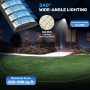 LEKIA Farolas Solar Exterior, Potente Focos LED Solares con Sensor de Movimiento y Mando a Distancia, 6500K Luz Solar Exterior