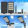 LEKIA Farolas Solar Exterior, Potente Focos LED Solares con Sensor de Movimiento y Mando a Distancia, 6500K Luz Solar Exterior