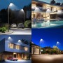 LEKIA Farolas Solar Exterior, Potente Focos LED Solares con Sensor de Movimiento y Mando a Distancia, 6500K Luz Solar Exterior