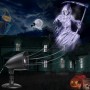 iShabao Halloween Deko Outdoor 3D Dynamische Halloween Projektor mit Timer, Wasserdicht LED Projektionslampe mit Weiß Parsenmann