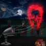 iShabao Halloween Deko Outdoor 3D Dynamische Halloween Projektor mit Timer, Wasserdicht LED Projektionslampe mit Weiß Parsenmann
