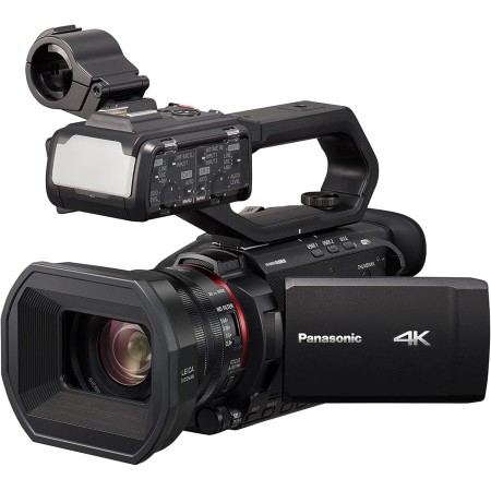Panasonic HC-X2000E - Videocámara 4K (asa extraíble con LED y micrófono, lente Leica, Live Streaming, gran angular 25 mm, zoom