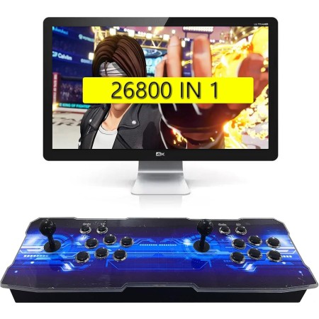 King Bomb Box 5S Arcade Console, 26800 in One Retro Game Console, Supporting Computer USB, HDMI, VGA High-Definition Video TV