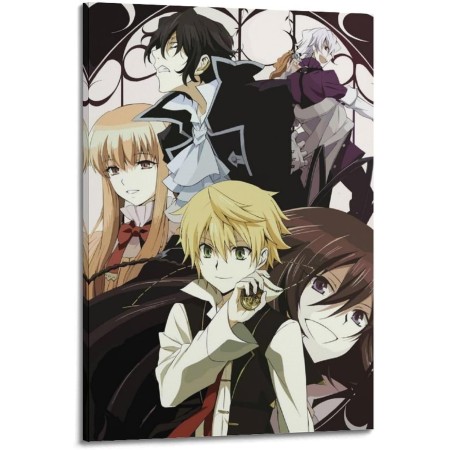 VBHEJRNE Póster decorativo de personajes de animé Pandora con corazones, lienzo para pared e impresión artística moderna para