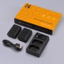 K&F Concept NP-FZ100 Batería de Repuesto(2 Pack) con Cargador Dual USB,Sony NP-FZ100 Batería de Cámara 2280mAh para Sony Alpha