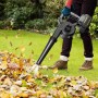 Soplador de hojas de 21 V, 360 W, soplador de hojas inalámbrico con batería y cargador 23000r/min 3,3 m³/min,Función 2 en 1 para