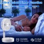 Marchpower 10 Inch Silent Standing Fan, 2 in 1 Folding Air Circulation Standing Fan with 5 Speeds Touch Screen Remote Control