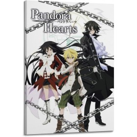 Pandora Hearts - Póster decorativo de anime con diseño de corazones, lienzo para pared e impresión artística moderna para