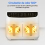 MEDION P20 XXL Heißluftfritteuse mit 2 Kammern (8,7 Liter, Airfryer, 2.600 Watt, Doppelkammer, 9 Automatikprogramme, 2