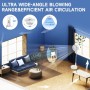 Marchpower 10 Inch Silent Standing Fan, 2 in 1 Folding Air Circulation Standing Fan with 5 Speeds Touch Screen Remote Control