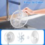 Marchpower 10 Inch Silent Standing Fan, 2 in 1 Folding Air Circulation Standing Fan with 5 Speeds Touch Screen Remote Control