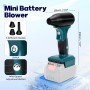 BreeRainz Soplador de Batería 180W, con 3 Boquillas, Velocidad de 4 Niveles, Compatible con Baterías de 18V, Utilícelo para