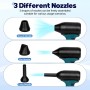 BreeRainz Soplador de Batería 180W, con 3 Boquillas, Velocidad de 4 Niveles, Compatible con Baterías de 18V, Utilícelo para