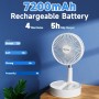 Marchpower 10 Inch Silent Standing Fan, 2 in 1 Folding Air Circulation Standing Fan with 5 Speeds Touch Screen Remote Control