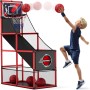 HYES Basketball Arcade Games for Kids, Basketball Basket with 4 Balls, Indoor and Outdoor Basketball Games, Sports Gifts for