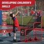 HYES Basketball Arcade Games for Kids, Basketball Basket with 4 Balls, Indoor and Outdoor Basketball Games, Sports Gifts for