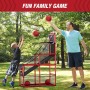 HYES Basketball Arcade Games for Kids, Basketball Basket with 4 Balls, Indoor and Outdoor Basketball Games, Sports Gifts for