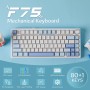 EPOMAKER x Aula F75 Teclado mecánico Gasket, para Juegos 75% Intercambiable en Caliente, Acolchado de 5 Capas, Botones,