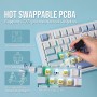EPOMAKER x Aula F75 Teclado mecánico Gasket, para Juegos 75% Intercambiable en Caliente, Acolchado de 5 Capas, Botones,