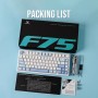 EPOMAKER x Aula F75 Teclado mecánico Gasket, para Juegos 75% Intercambiable en Caliente, Acolchado de 5 Capas, Botones,