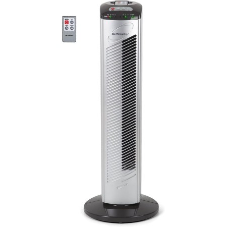 Orbegozo TWM 0975 Tower Fan, 3 Speeds, Remote Control, Timer, Oscillating, Carry Handle, 45 W, Grey