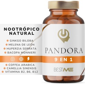 Nootrópico Potente Natural - Memoria, Concentración, Energía, Agilidad Mental - Ginkgo Biloba, Melena de León, Bacopa Monnieri,