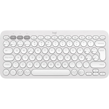 Logitech Pebble Keys 2 K380s Teclado Bluetooth Multidispositivo, Accesos Directos, Estilizado y Portátil, Easy-Switch, Windows,