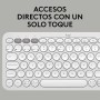 Logitech Pebble Keys 2 K380s Teclado Bluetooth Multidispositivo, Accesos Directos, Estilizado y Portátil, Easy-Switch, Windows,